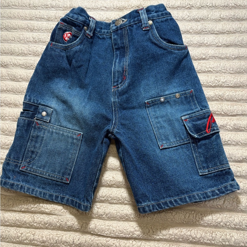 FUBU Dark Blue Denim Shorts size 6